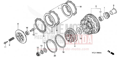 EMBRAYAGE CBR900RR1 de 2001